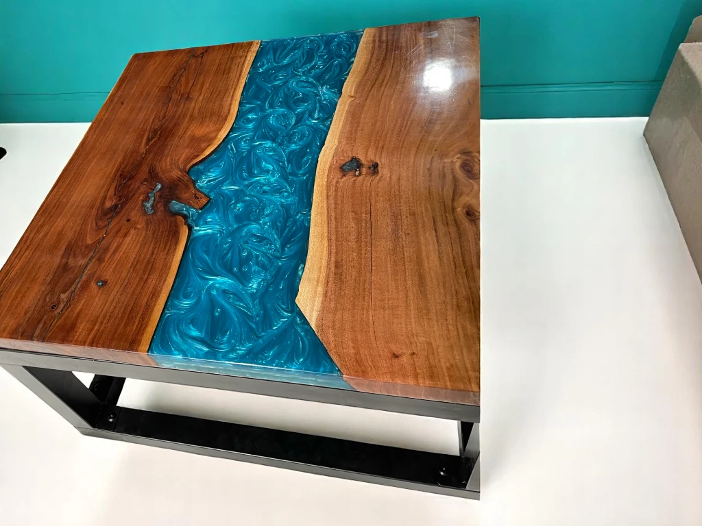 Luxurious Square Epoxy Table for Living & Dining Room